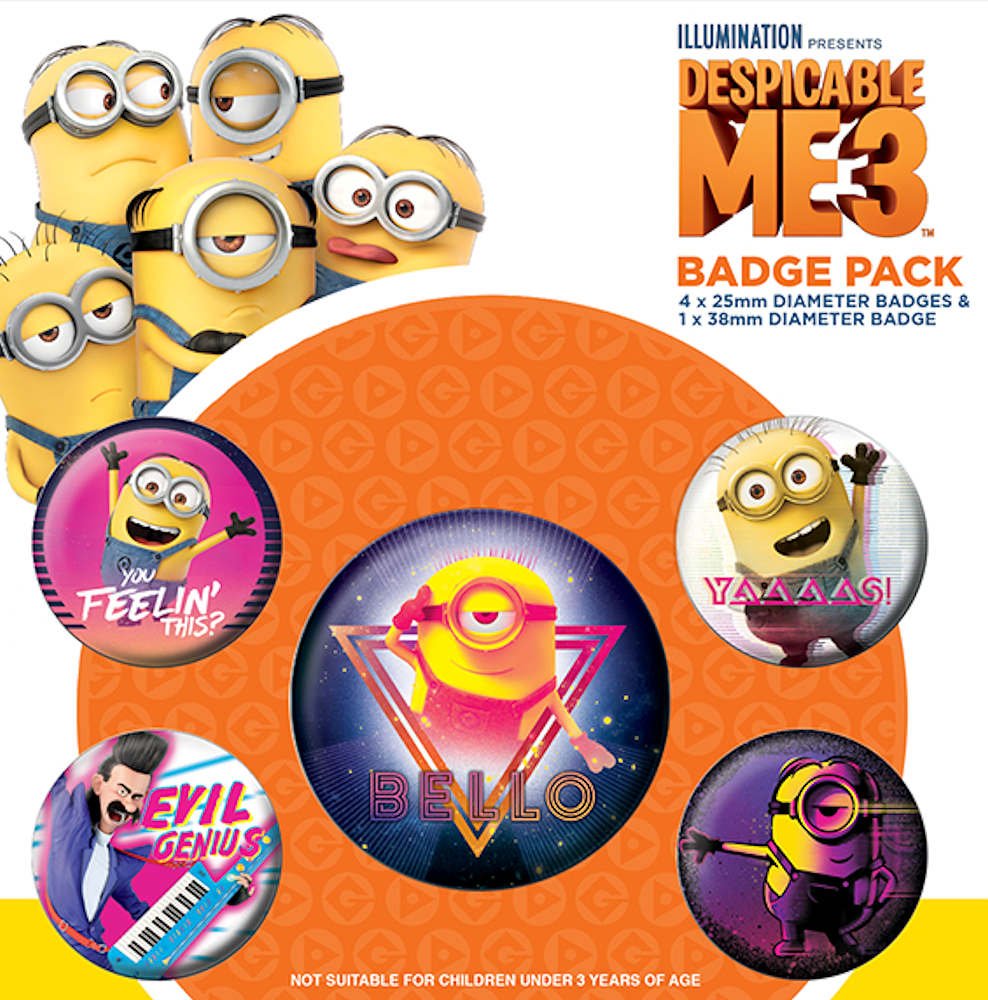 MINIONS ミニオンズ (公開 10周年 ) - 80's Vibe 5個セット / バッジ - PGS